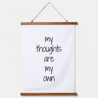 My Thoughts Wood Topped Wall Tapestry