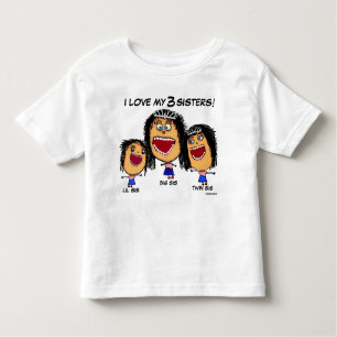 My Three Sisters Cartoon Toddler T-Shirt