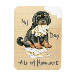 My Tibetan Mastiff Ate My Homework Magnet