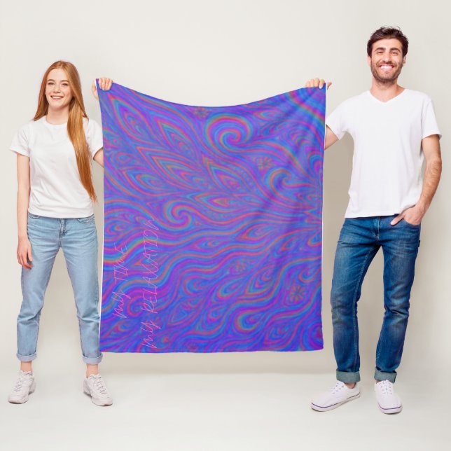 My Time, My Relaxation – Psychedelic Throw Blanke Fleece Blanket (In Situ)