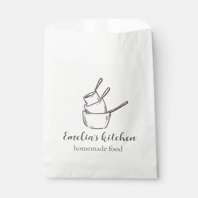 My tiny kitchen logo Sticker Favour Bags (Front)