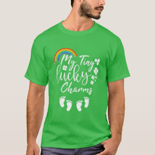 My Tiny Lucky Charms Pregnancy Reveal St Patrick's T-Shirt