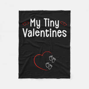 My Tiny Valentines Twins Baby Pregnancy Fleece Blanket