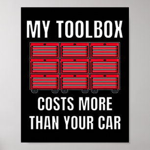 My Toolbox Costs More Than Your Car Fun Mechanics Poster
