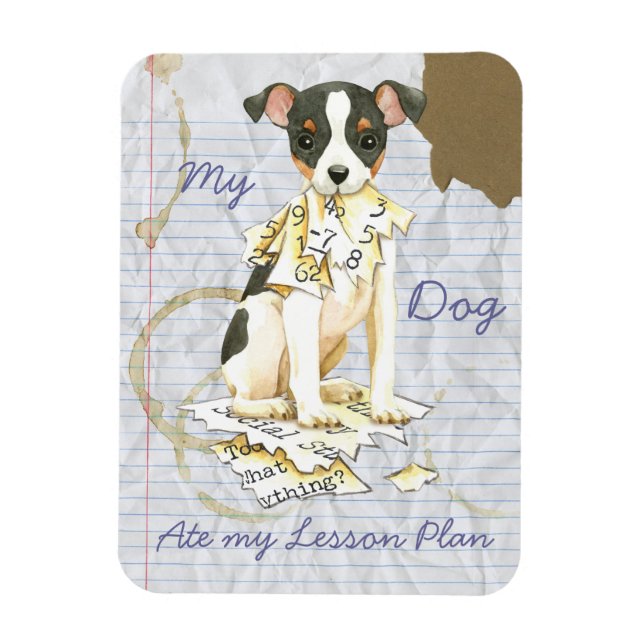 My Toy Fox Terrier Ate my Lesson Plan Magnet (Vertical)