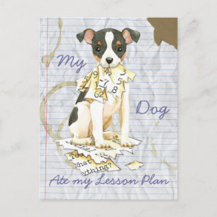 My Toy Fox Terrier Ate my Lesson Plan Postcard