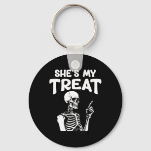 My Treat Skeleton Matching Halloween Costume Hes Key Ring