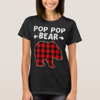 My Tribe Bears - Pop Pop Bear Red Black Plaid Bear
