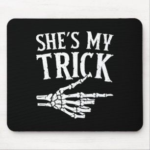 My Trick Halloween Costume Matching Couple Boyfrie Mouse Pad