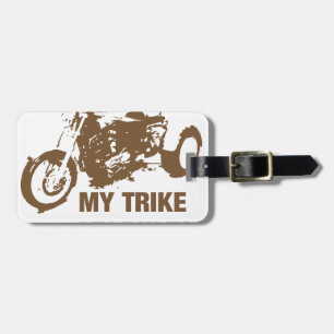 my trike my rules luggage tag