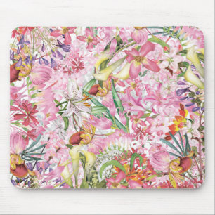 My tropical colorful foliage exotic flower garden mouse pad