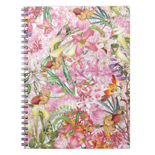 My tropical colourful foliage exotic flower garden notebook