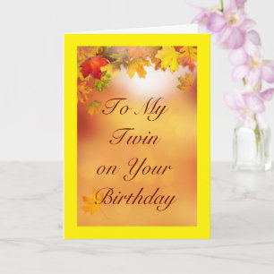 **MY TWIN** ON YOUR SPECIAL DAY CARD