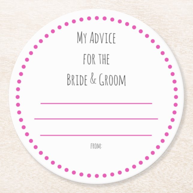 my "two cents" round paper coaster (Front)