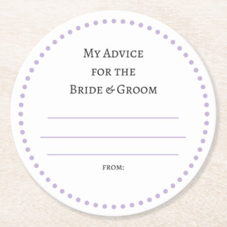 my "two cents" round paper coaster