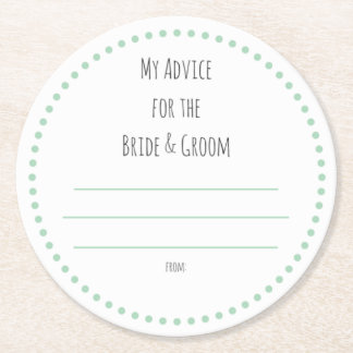 my "two cents" round paper coaster