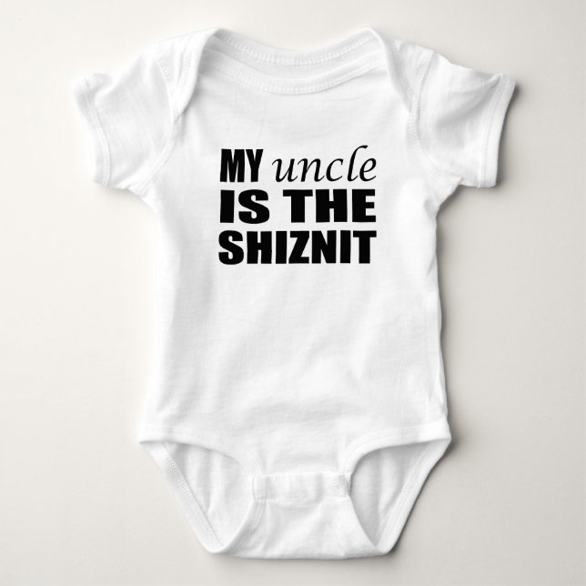 my uncle baby bodysuit (Front)