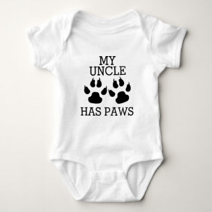 My Uncle Has Paws Baby Bodysuit