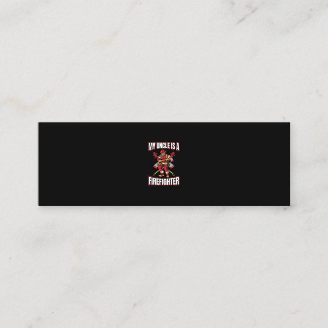 My Uncle Is A Firefighter Mini Business Card (Front)