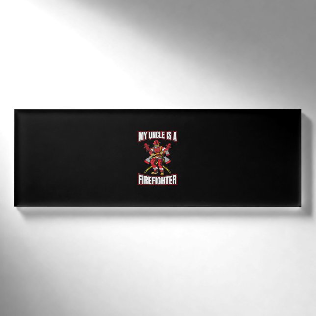 My Uncle Is A Firefighter Name Tag (Front)