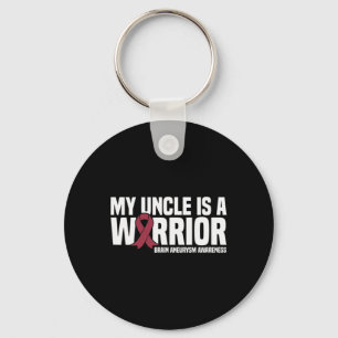My Uncle is a Warrior Brain Aneurysm Awareness  Key Ring