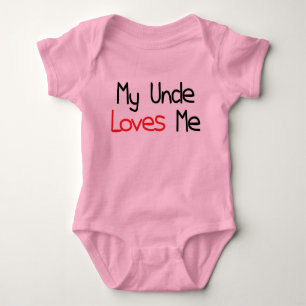 My Uncle Loves Me Baby Bodysuit
