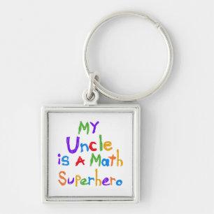 My Uncle Math Superhero T-shirts and Gifts Key Ring