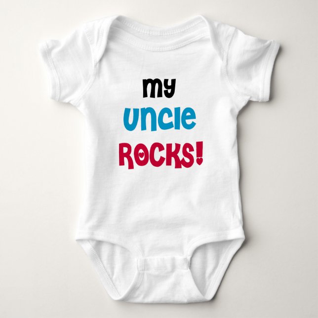 My Uncle Rocks Baby Bodysuit (Front)
