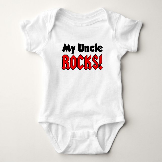 My Uncle Rocks Baby Bodysuit (Front)