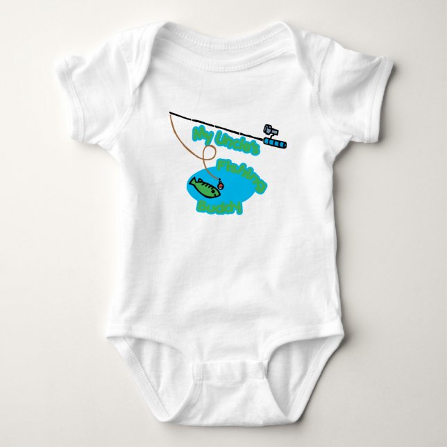 My Uncle's Fishing Buddy Baby Bodysuit (Front)