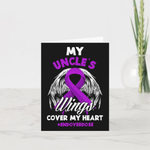 My Uncle's Wings Cover My Heart End Overdose  Card