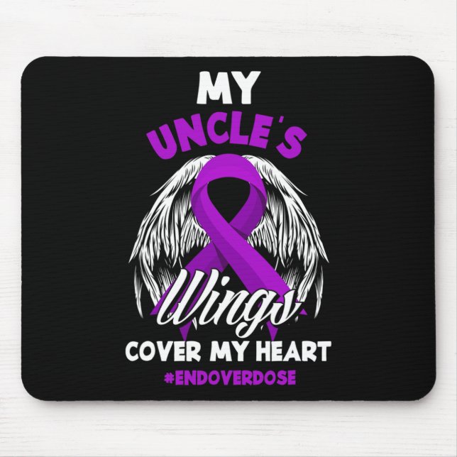 My Uncle's Wings Cover My Heart End Overdose  Mouse Pad (Front)