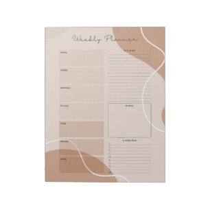 My Undated Weekly Planner Notepad