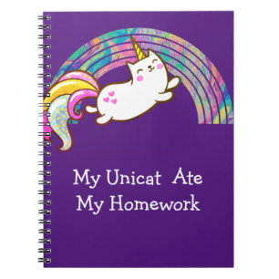 My Uni Cat ate my homework Notebook