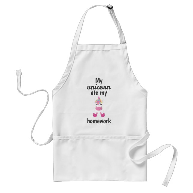 My Unicorn Ate My Homework Standard Apron (Front)