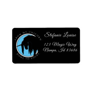 My Unicorn (light blue) Label