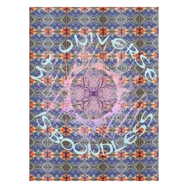 My Universe is Boundless Futuristic Fractal Tablecloth (Front)