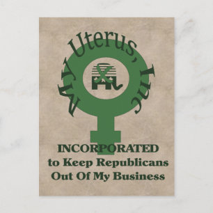 My Uterus, Inc Postcard