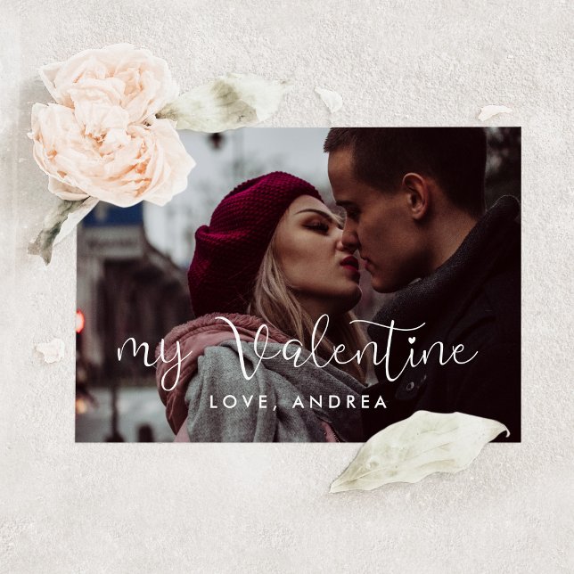 My Valentine cute Valentine's day photo card (Creator Uploaded)