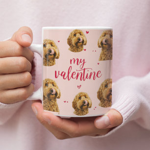 My Valentine Dog Personalized Pet Photo Coffee Mug