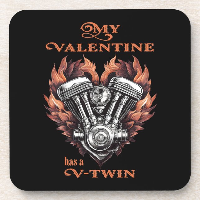 My Valentine has a V-Twin, Biker Coaster (Front)