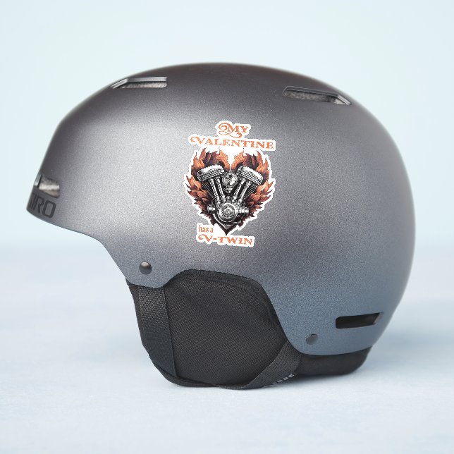 My Valentine has a V-Twin, Biker style (Helmet Side)