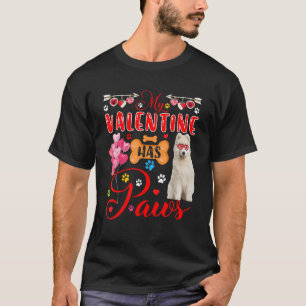My Valentine Has Paws Cute Samoyed Sunglasses Hear T-Shirt