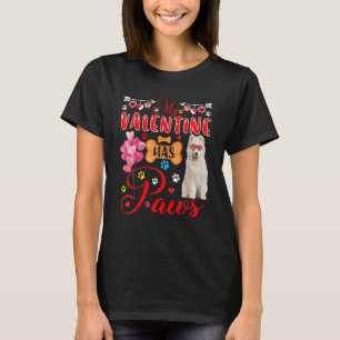 My Valentine Has Paws Cute Samoyed Sunglasses Hear T-Shirt