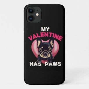 My Valentine has Paws dog lover Case-Mate iPhone Case