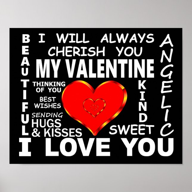 My Valentine I Love You Poster (Front)