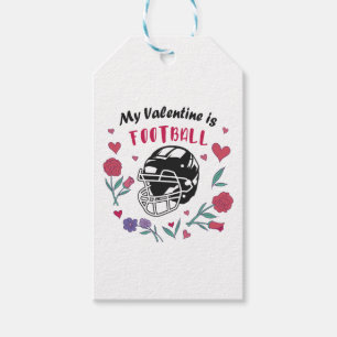 My Valentine is Football Business Card Napkins Gift Tags