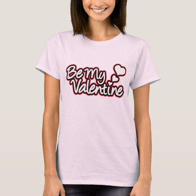 "My Valentine red black & pink women's T-Shirt (Front)