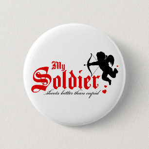 My Valentine Shoots Better Than Cupid 6 Cm Round Badge