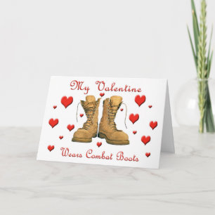 My Valentine Wears Combat Boots Valentine Card